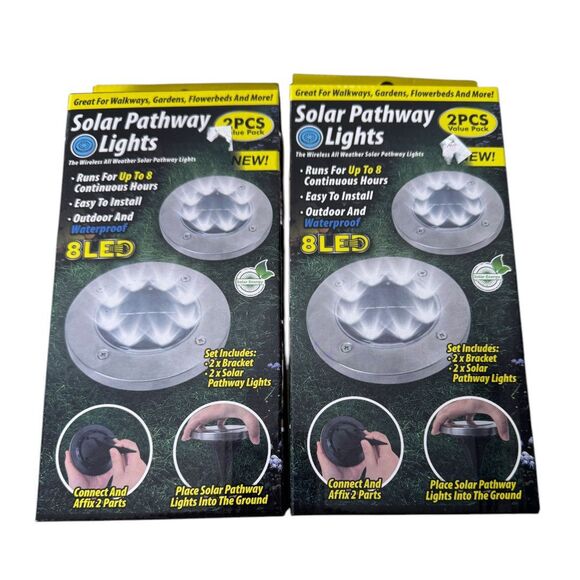 Wireless Solar Pathway Light 4Pc All Weather Proof-Led - Picture 2 of 5